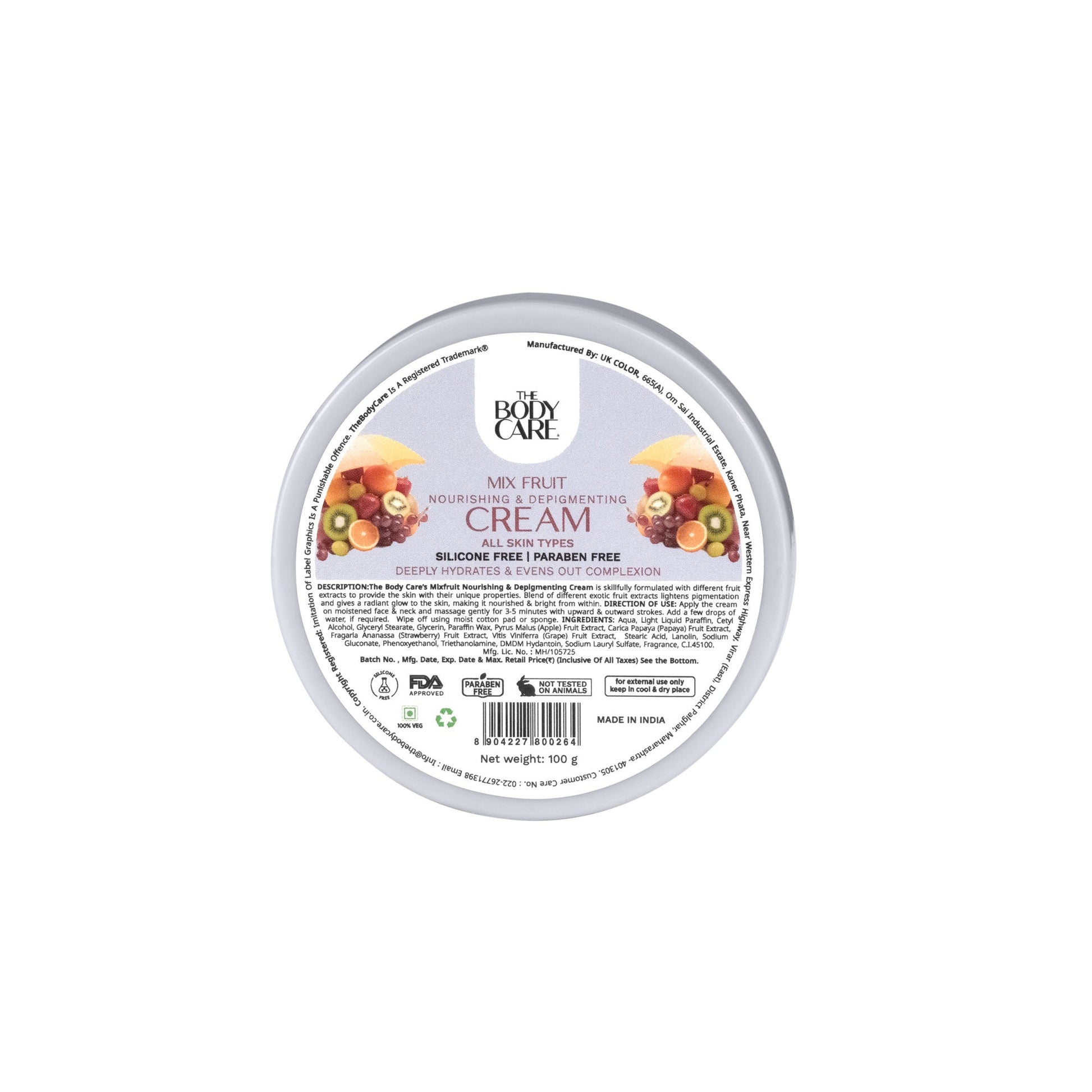 The Body Care Mixfruit Nourishing & Depigmenting Cream