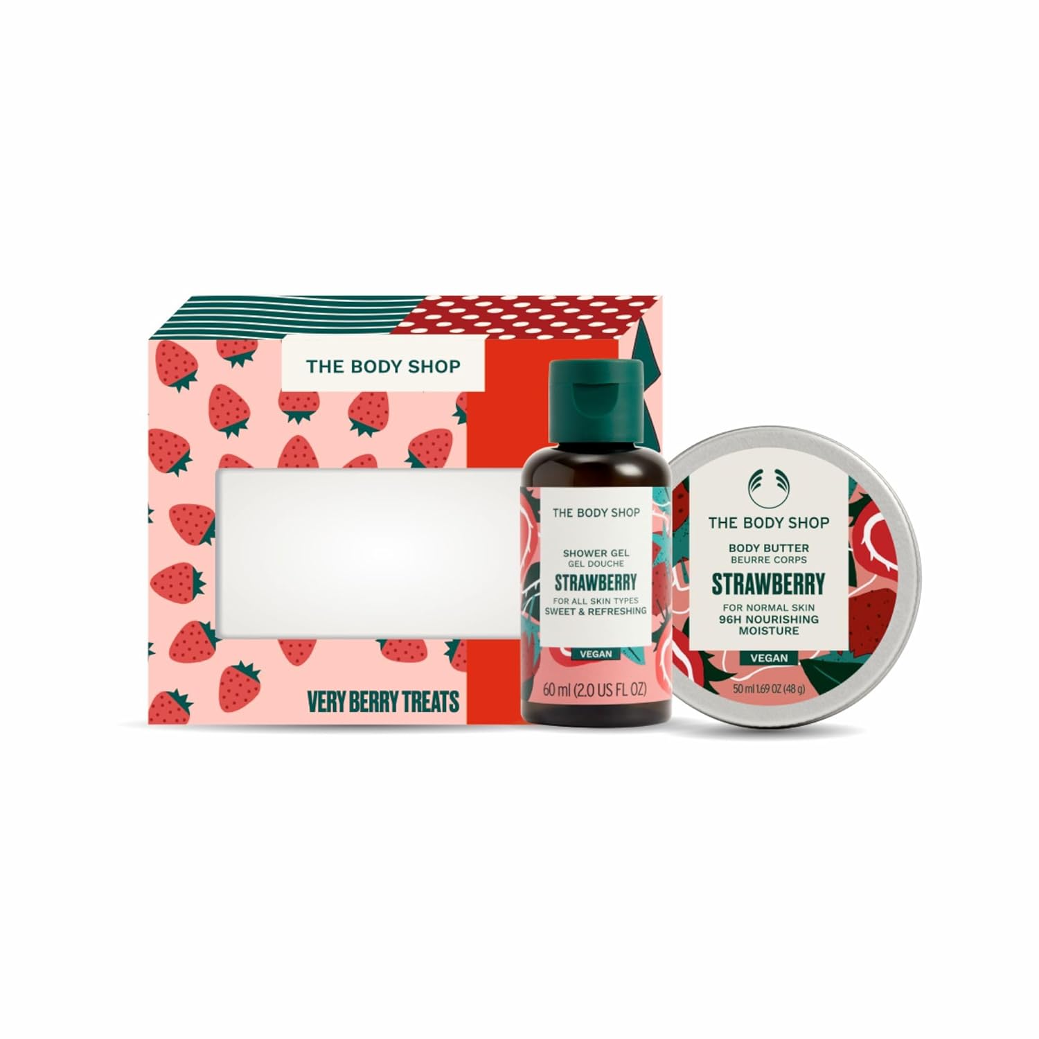 The Body Shop Strawberry Shower Gel and Body Butter Gift Set 1 Pack