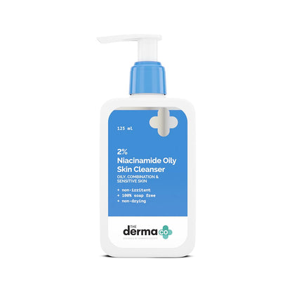 The Derma Co 2% Niacinamide Oily Skin Cleanser for Sensitive, Oily &amp; Combination Skin 125 ml