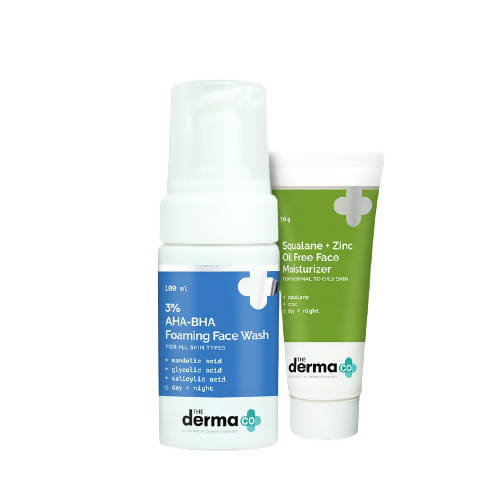 Two skincare products from the derma co brand on a white background