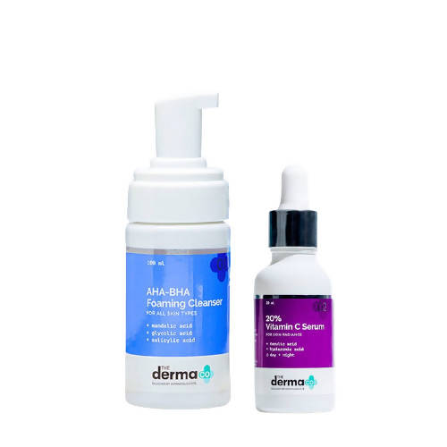 Two skincare products from The Derma Co on a white background