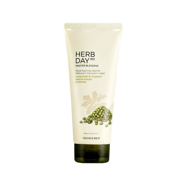 Tube of Herb Day 365 facial foam on a white background