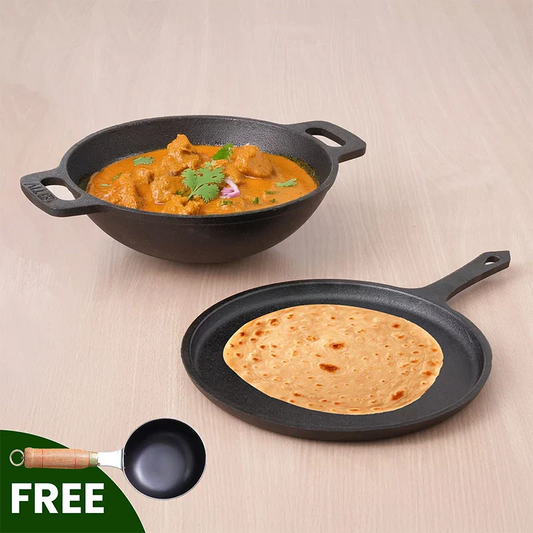Dish of curry with a tortilla on a beige background