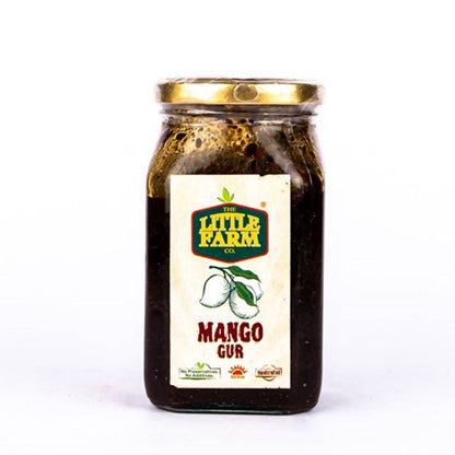 Jar of Little Farm Mango Cur on a white background