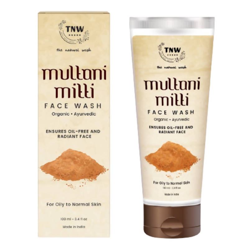 Multani Mitti Face Wash packaging with tube and box on a white background