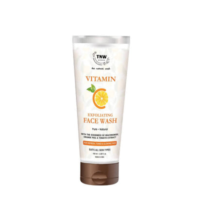Tube of TNW Vitamin Exfoliating Face Wash on a white background