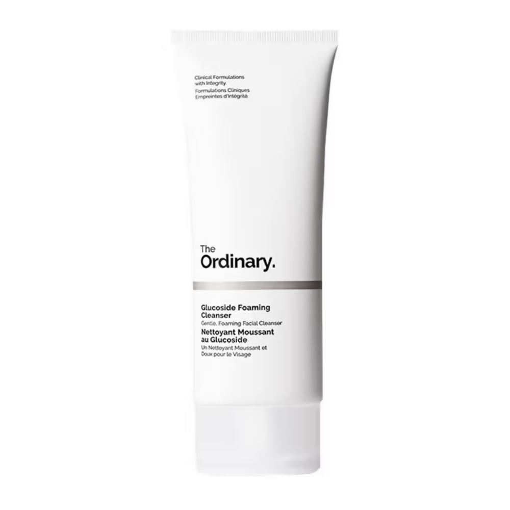 Tube of The Ordinary Glucoside Foaming Cleanser on a white background