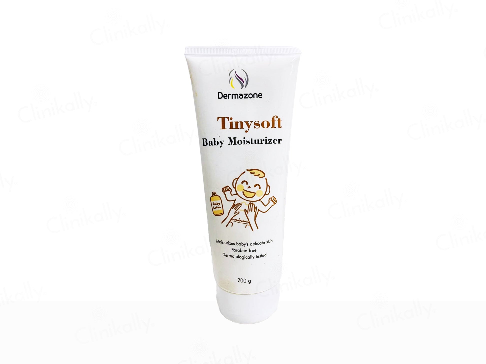 Dermazone Tinysoft Baby Moisturizer tube on a white background