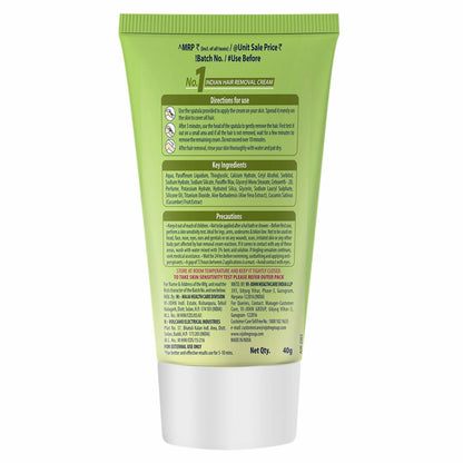 VI-JOHN Feather Touch Cucumber & Aloevera Hair Removal Cream for Women for Sensitive Skin Suitable for Legs, Underarms, Bikini Line, Arms
