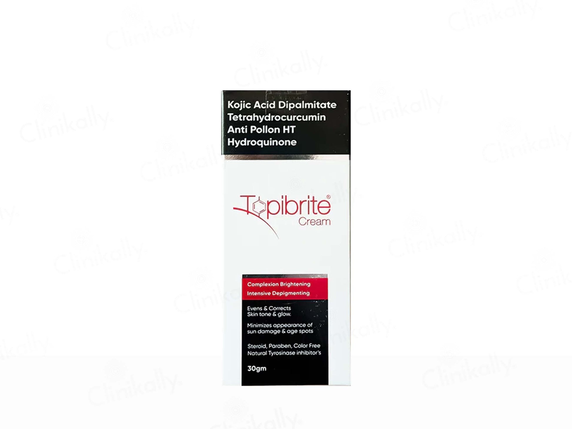 Topibrite cream packaging on a white background