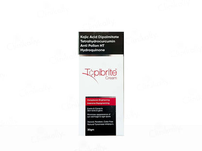 Topibrite cream packaging on a white background
