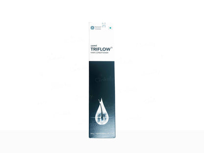 Triflow hair conditioner packaging on a white background
