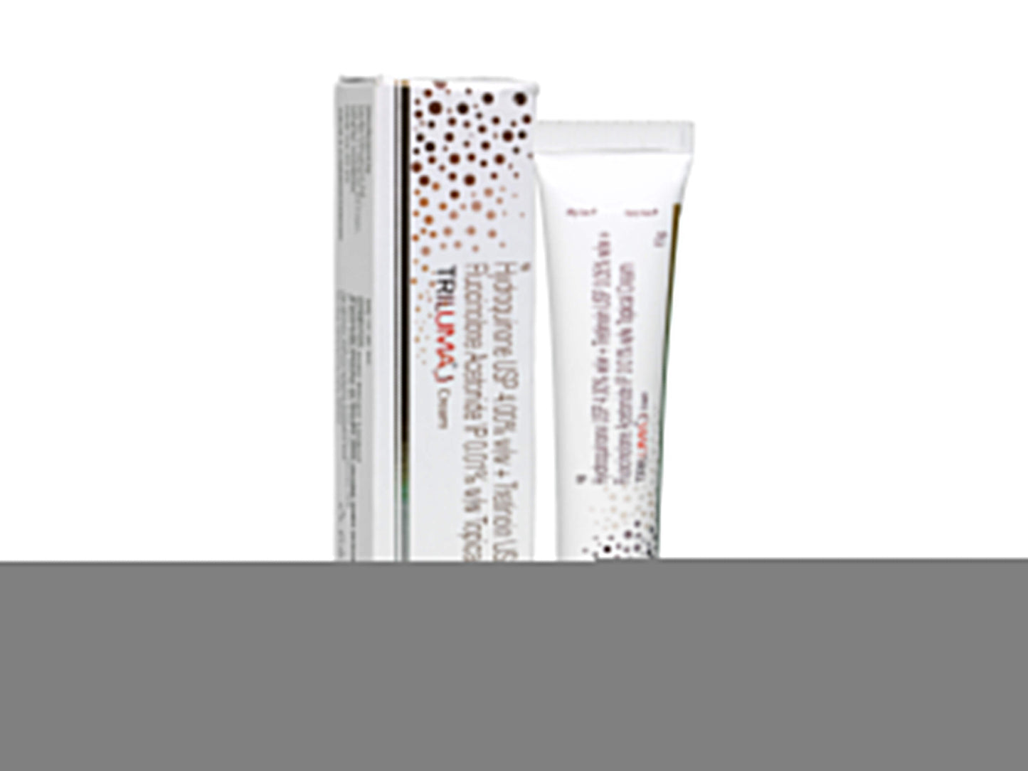 Skincare product packaging with tube and box on a white background