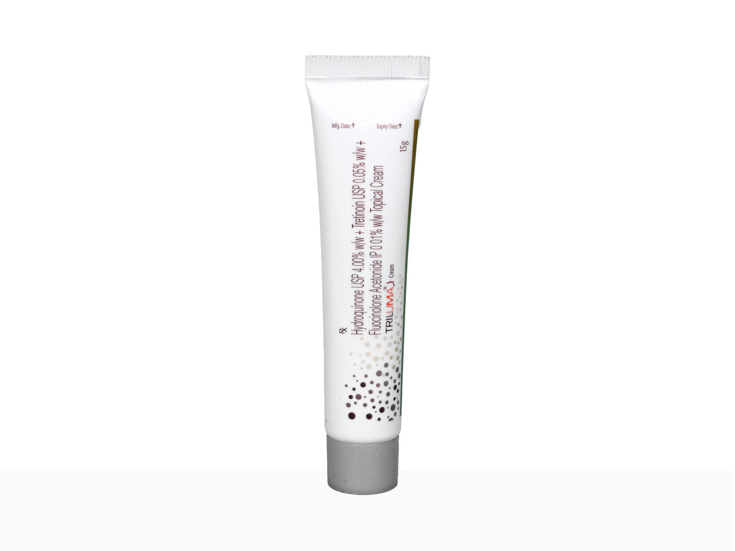 Tube of skincare cream on a white background