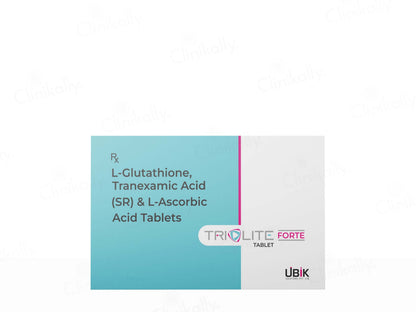 Box of Triolite Forte Ubik tablets on a white background