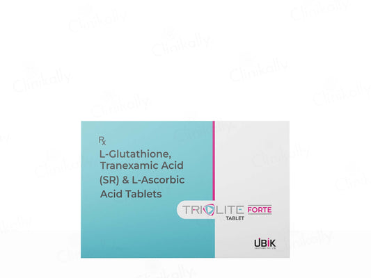 Box of Triolite Forte Ubik tablets on a white background