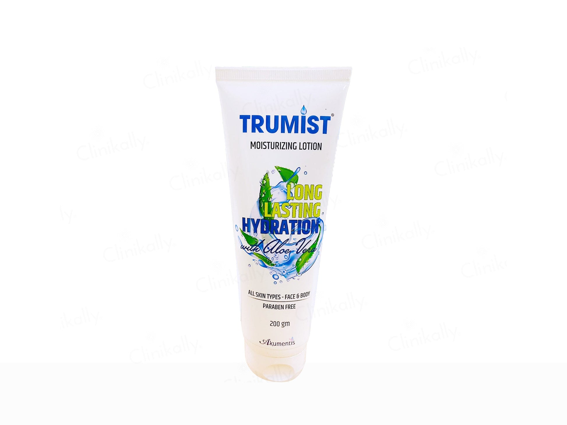 Trumist moisturizing lotion tube on a white background