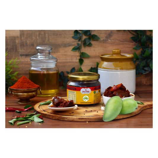 Spices, oils, and a jar on a wooden surface with a rustic background