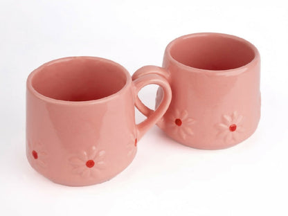 Simply Soho Daisy Day Mugs- Set Of 2