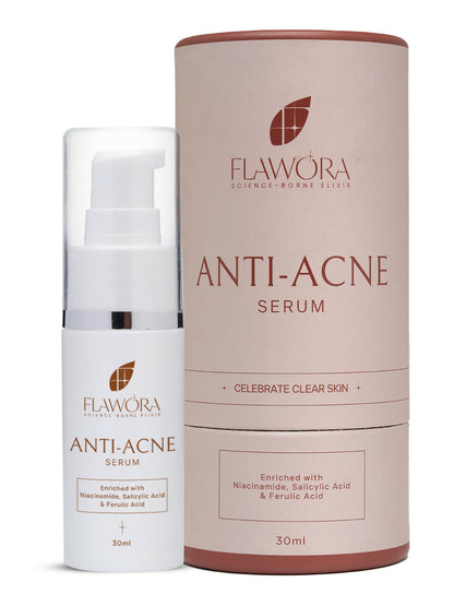 Flawora Anti-Grey Hair Serum, Anti Acne Serum & Gold Face Serum Combo