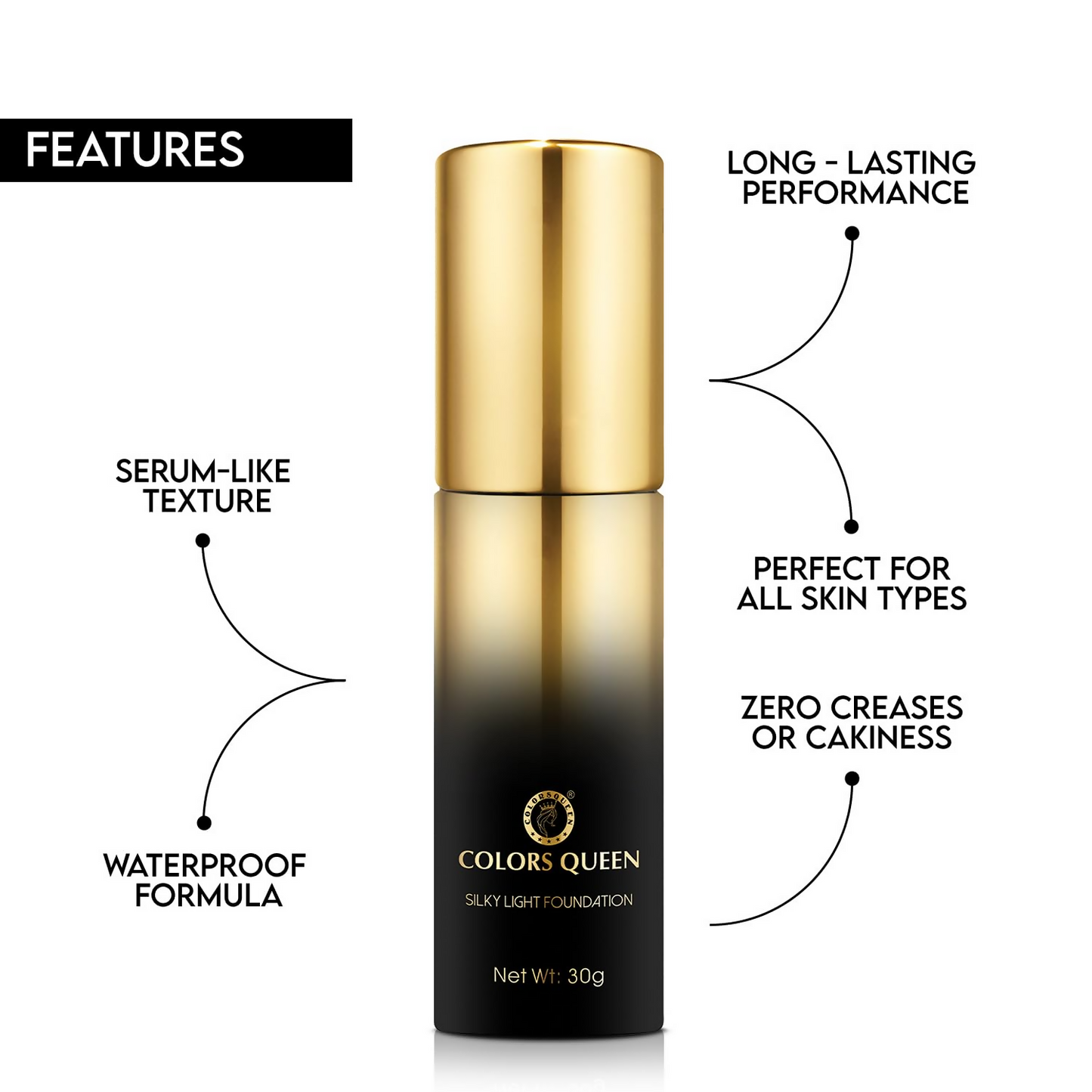 Colors Queen Silky Light Foundation - 05 Classic Ivory