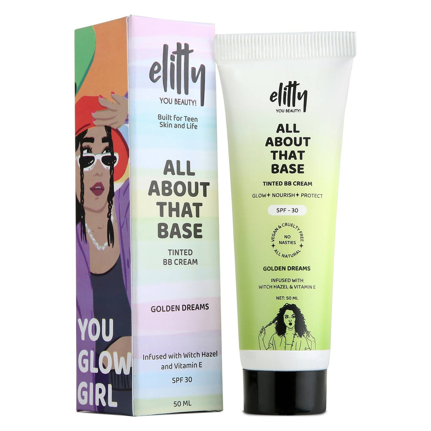 Elitty All About That Base Tinted BB Cream with SPF 30 - Golden Dreams (Deep)