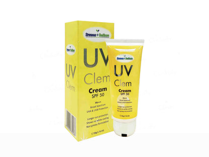 UV Clem Cream SPF 30 packaging including tube and box on a white background