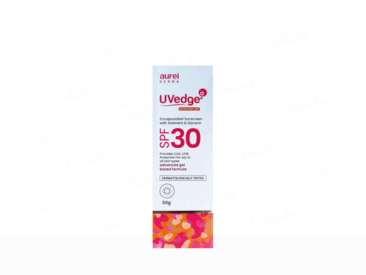 Aurel Derma UVedge sunscreen packaging on a white background