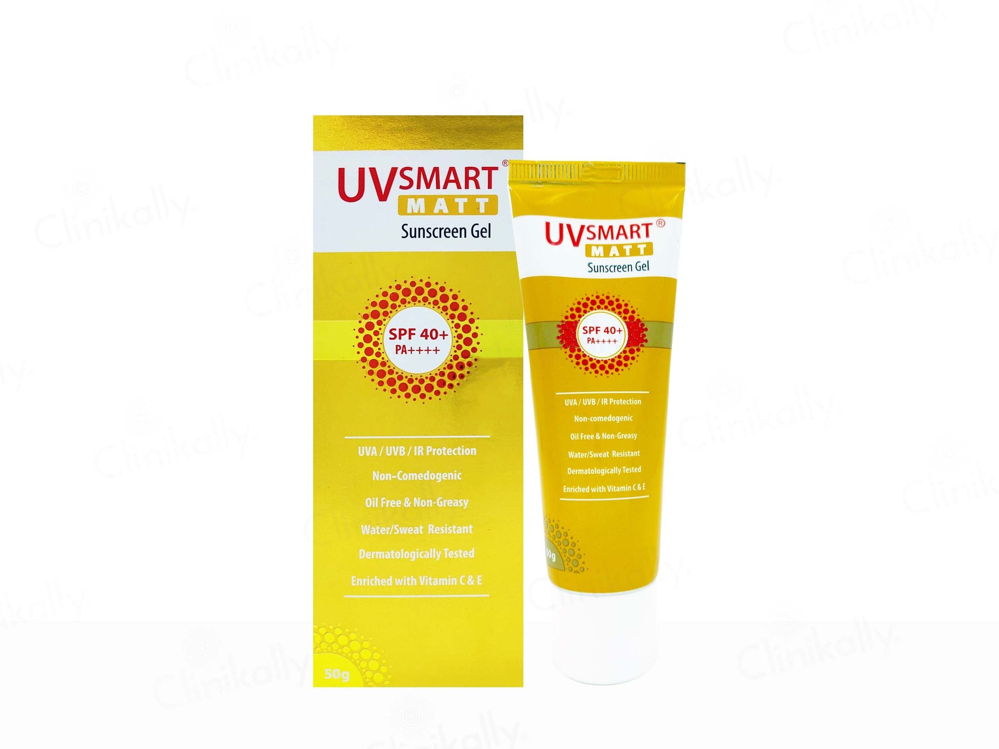 UVSmart sunscreen gel packaging on a white background
