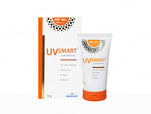 UV Smart sunscreen gel packaging on a white background