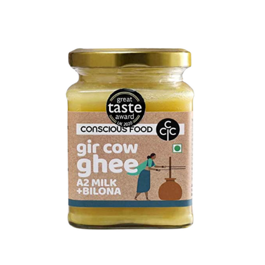 Conscious Food A2 Gir Cow Ghee (Bilona Preparation) | 100% Gir Cow Ghee | Homemade & Organic Ghee
