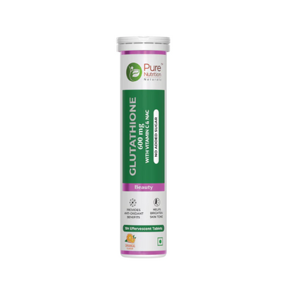 Pure Nutrition Glutathione 500mg with Vitamin C & Saffron Effervescent Tablets