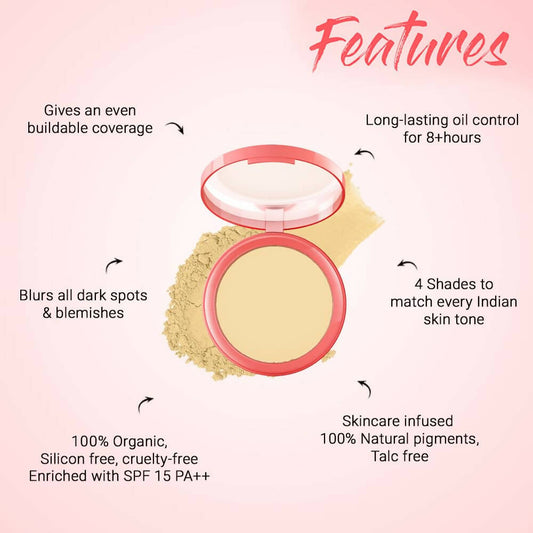 Biotique Natural Makeup Pressed Magicompact Powder - Seashell