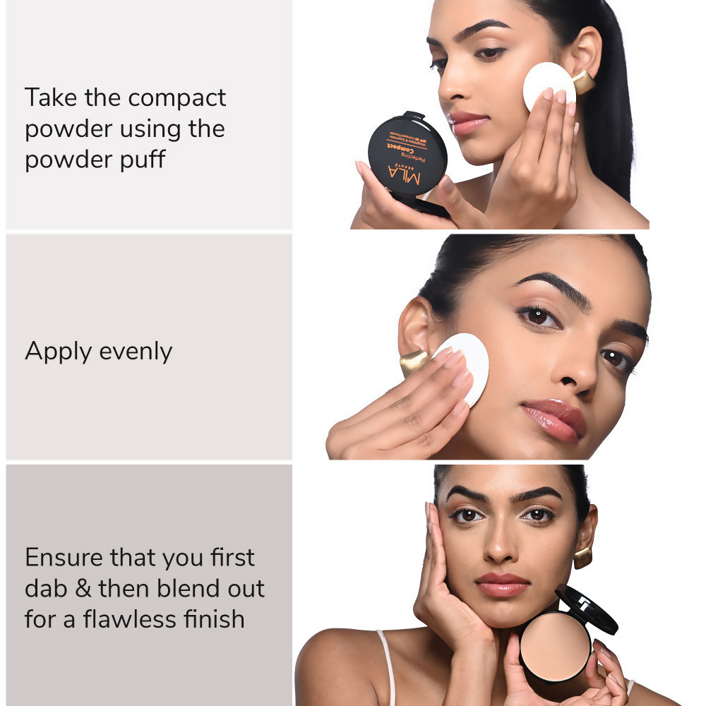 Mila Beaute Superstay Natural Matte Finish Perfecting Compact Powder with SPF 15 - Pure Beige