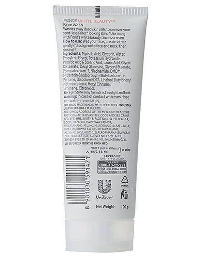 Ponds White Beauty Spot-Less Fairness Face Wash with Micro Foam