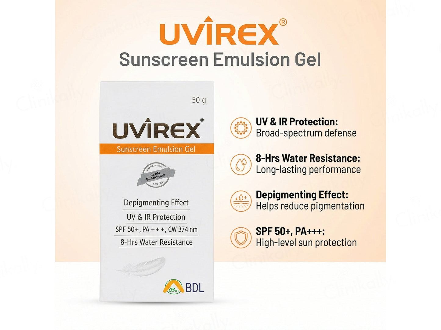 Uvirex Sunscreen Emulsion Gel SPF 50+