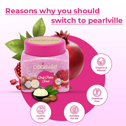 Pearlville Super Foods Collection Pomegranate Shea Butter Body Polish Scrub
