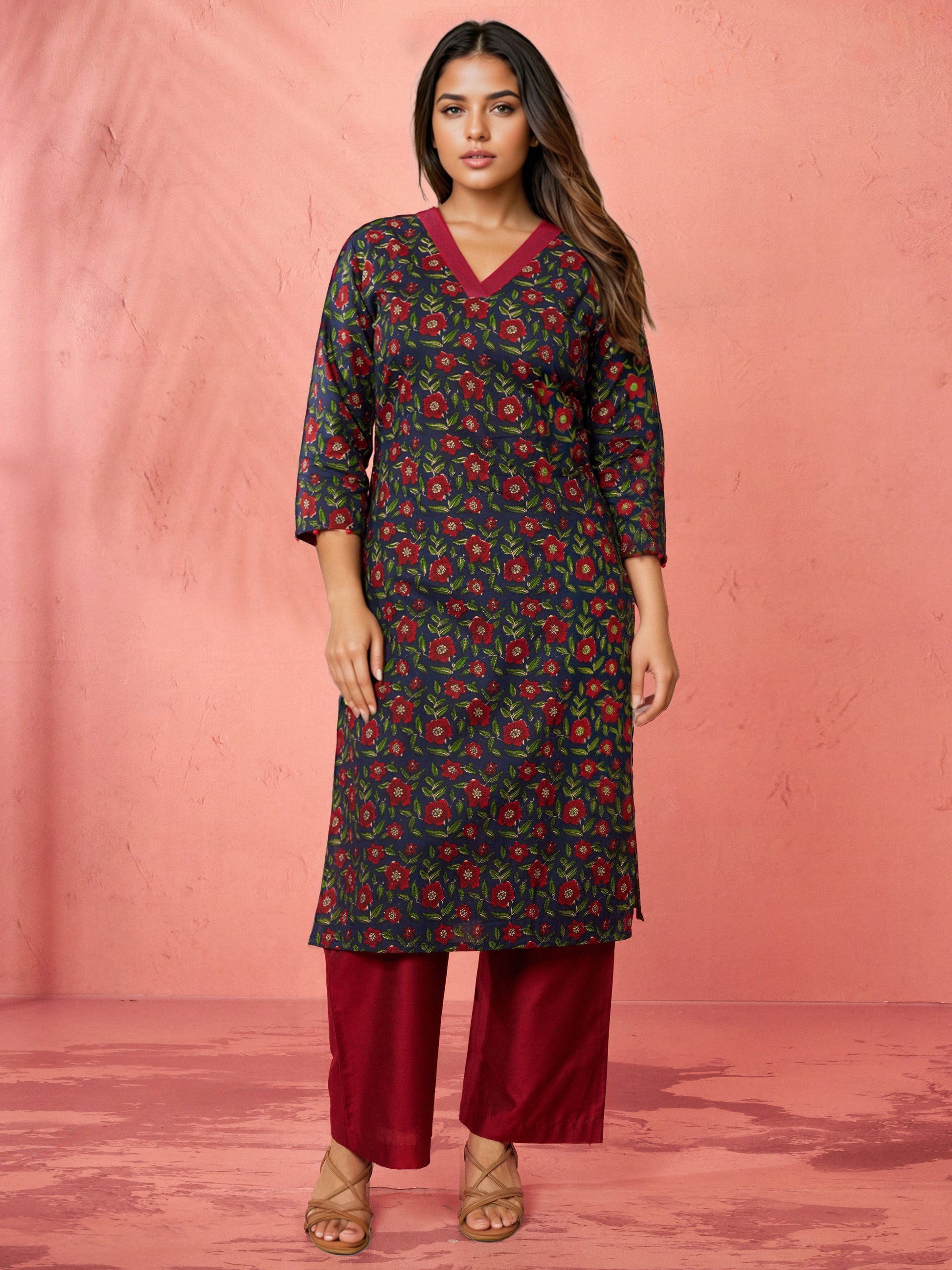 Women's Maroon Viscose Palazzo Pants