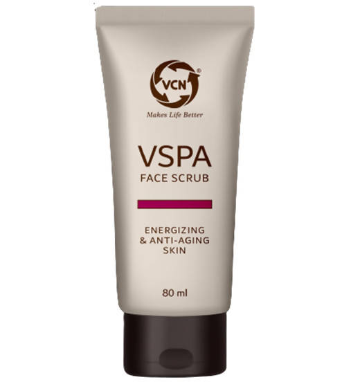 VSPA Face Scrub tube on a white background