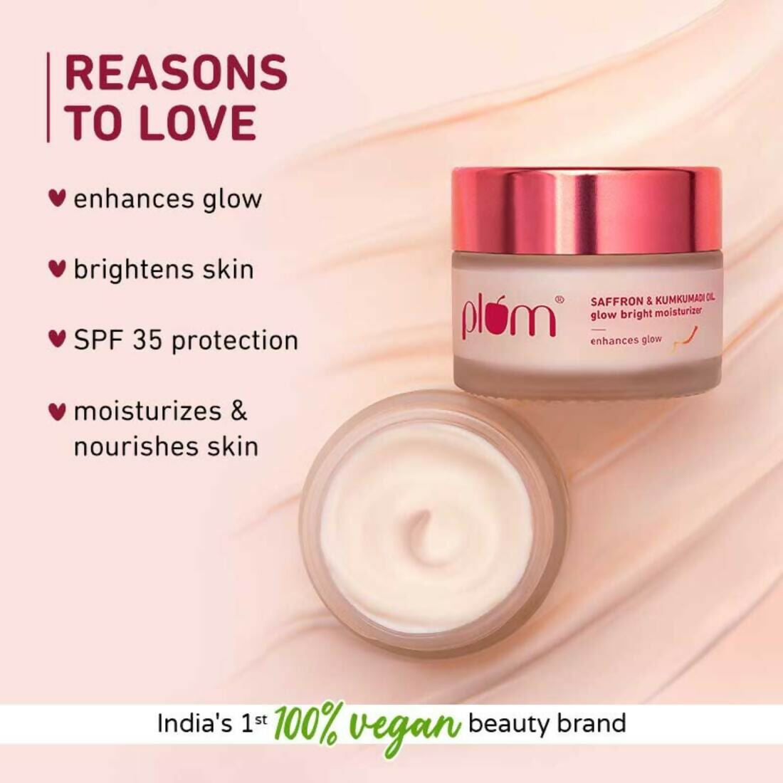 Plum Saffron & Kumkumadi Oil Daily Glow Bright Moisturizing Cream