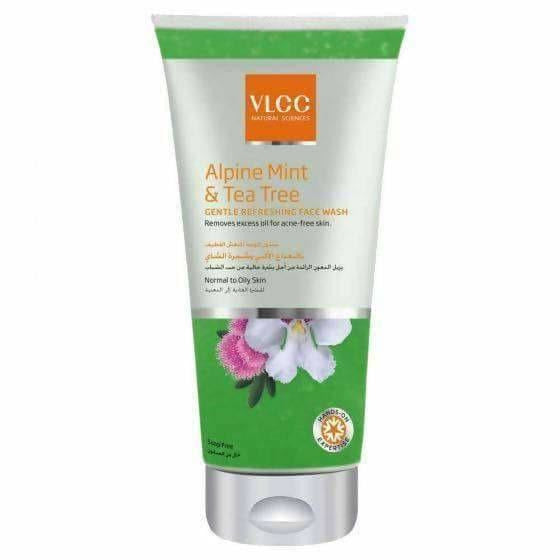 VLCC Alpine Mint & Tea Tree face wash tube on a white background