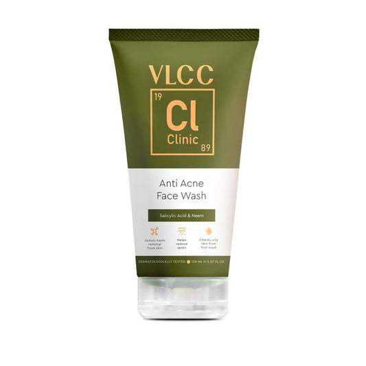 VLCC Anti Acne Face Wash tube on a white background