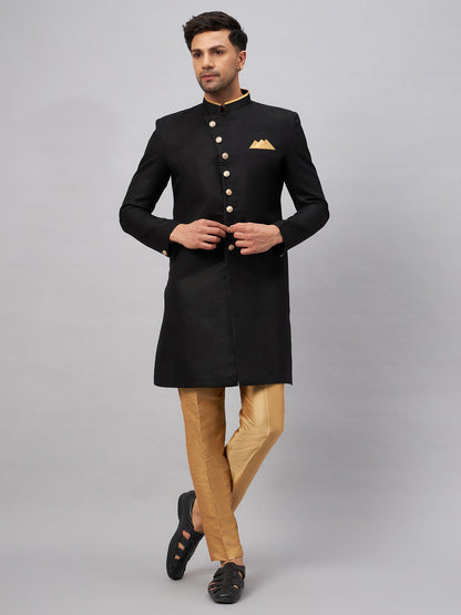 Men's Black Indo Western Set