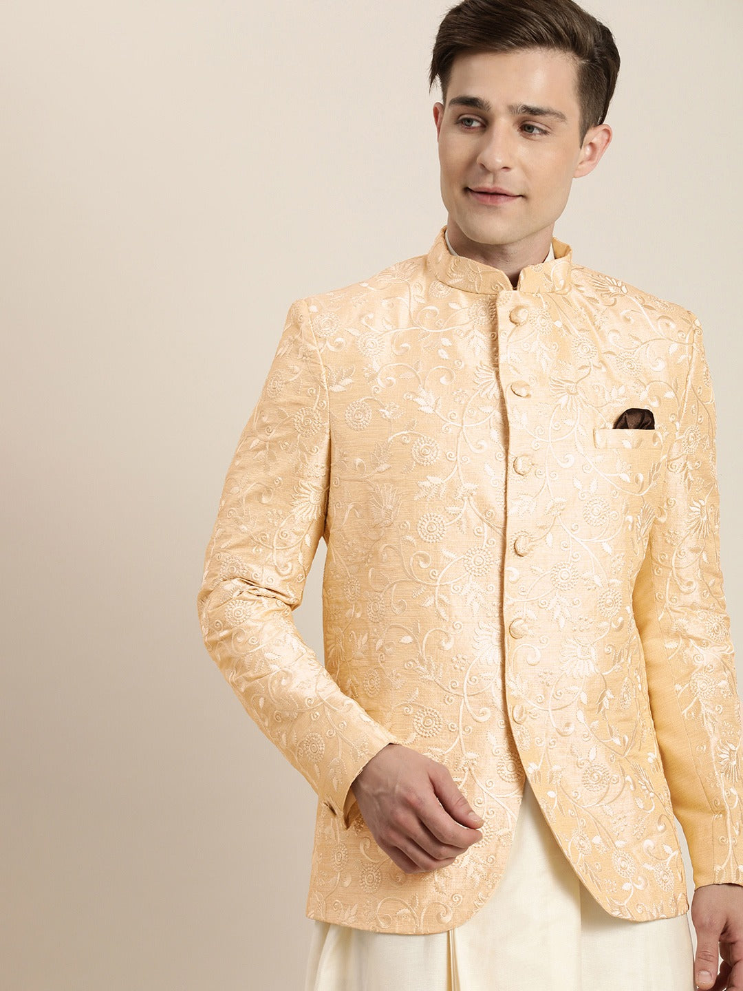 Men's Beige Ethnic Jodhpuri