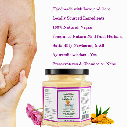 DevElixir Baby Girl Bath Powder Natural Glow & Even Skin Tone