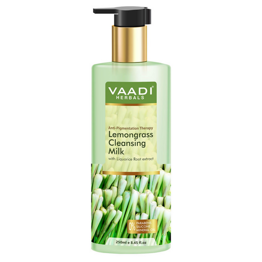 Vaadi Herbals Lemongrass Cleansing Milk bottle on a white background