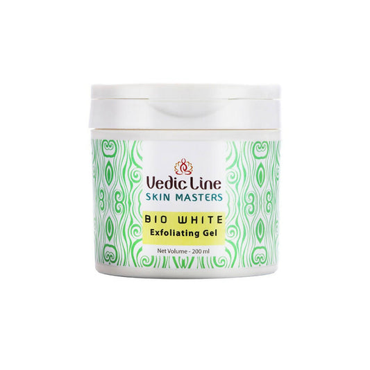 Vedic Line Bio White Exfoliating Gel container on a white background