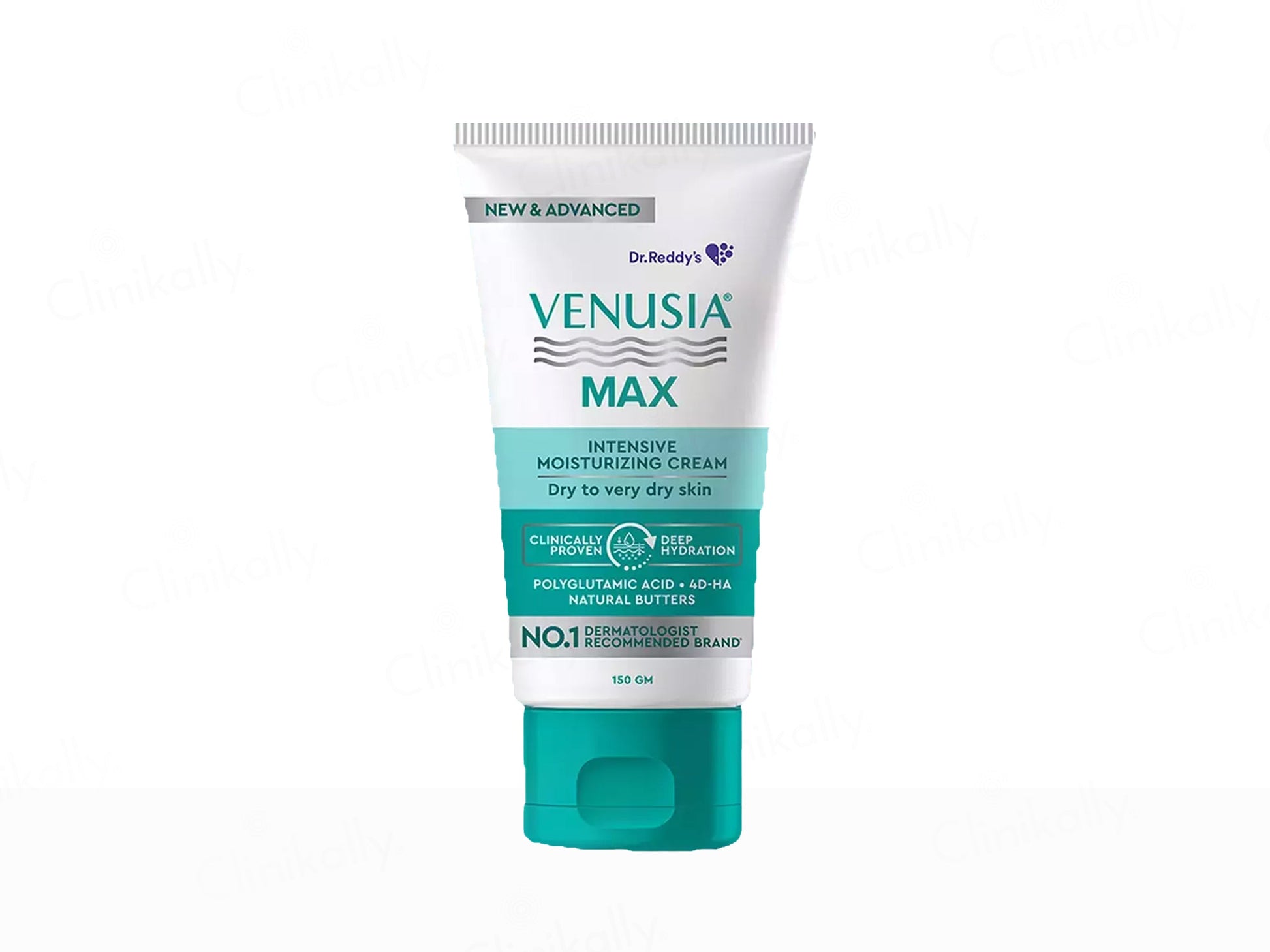 Venusia Max moisturizing cream tube on a white background