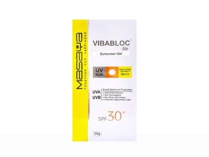 Vibabloc sunscreen gel packaging on a white background