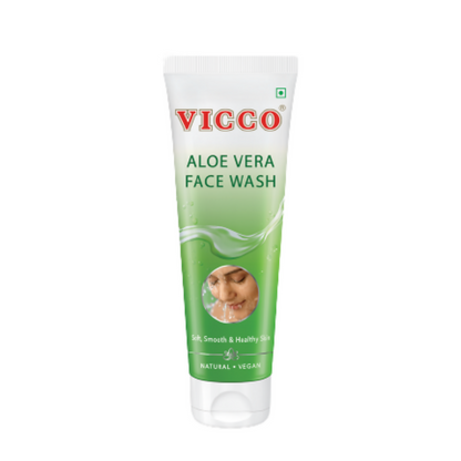 Vicco Aloe Vera Face Wash tube on a white background